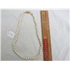 Image 2 : Beautiful Saltwater Strand of Pearls length 16 inches silver gold plated clasp