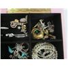 Image 2 : Vintage jewelry  box full of costume jewelry