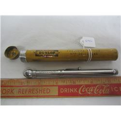 Antique Dunlop tire gauge with original  packaging