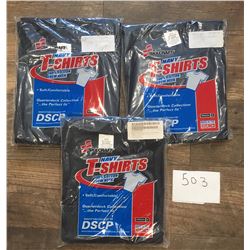 503 - 3 New US Military iSSUE navy t shirts, XXL