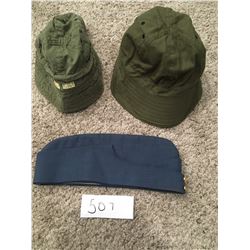 507 - 2 Canadian Army Hats & 1 Airforce Hat