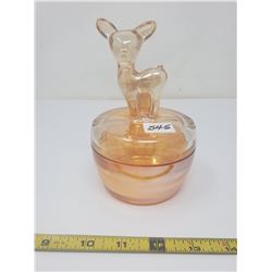 powder jar (deer)