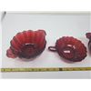 Image 3 : 3 ruby glass bowls (depression glass)