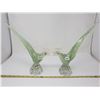 Image 1 : 2 Murano green birds, Genuine Venetian glass made in Italy