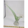 Image 2 : 2 Murano green birds, Genuine Venetian glass made in Italy