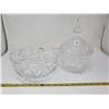 Image 5 : Crystal bowl & footed covered crystal dish