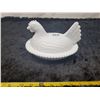 Image 1 : milk glass hen on nest