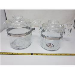 2 Pyrex coffee pots