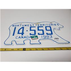 Northwest Terretories license plate