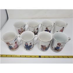 8 Norman Rockwell mugs