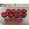 Image 1 : 8 ruby glass sherberts