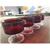 Image 4 : 8 ruby glass sherberts