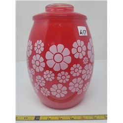 red cookie jar (1960's), really nice condition