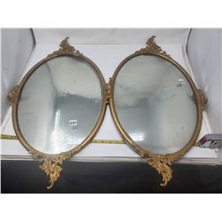 2 convex glass picture frames (glass 19 x 13")