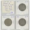 Image 1 : Lot Of 3 Canadian George V Silver 50 Cents. 1917 VG-8; 1918 VG-10; 1919 VG-8