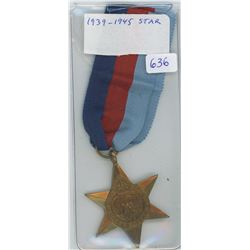 1939-45 Star The First In A Series Of 9 Bronze  Stars Issued In The Second World War Awarded To Pers