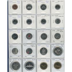 Lot Of 20 Collector Coins Including 1 Cent, 5 Cents, 10 Cents, 25 Cents, Nickel Dollars And Loons Al