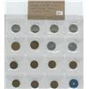 Image 1 : Lot Of 16 Different Canadian World War II Coins & Meat RATION Token. 1939-1945 Includes All Cents An