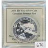 Image 1 : 2013 Canadian Summer Fun $10. .9999 pure silver. Only 34,867 sold. In hard plastic case. Proof.
