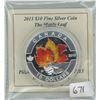 Image 1 : 2013 Colourized Maple Leaf $10. .9999 pure silver. A beautiful coin, it is one of only 42,855 sold. 