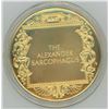 Image 1 : The Alexander Sarcophagus. From the Ancient Greece medals series. A beautiful gold-plated bronze med