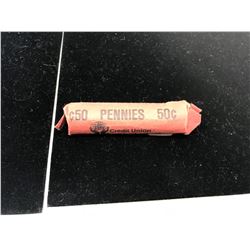 Roll of 50 U.S. Lincoln Wheat cents 1926-1930.