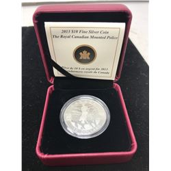 2013 RCMP $10. .Commemorates the 140th Anniversary of the founding of the NWMP in 1873. 9999 pure si