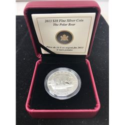 2013 Polar Bear $10. .9999 pure silver. In case of issue. Only 38,555 sold. Proof.