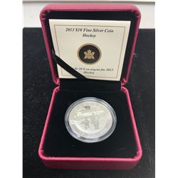 2013 Hockey $10. .9999 pure silver. In case of issue. Only 33,325 sold. Proof.