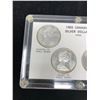 Image 3 : Set of 4 1965 Canadian Silver Dollar Types: Type 1: Small Beads, Pointed 5; Type 2: Small Beads, Blu