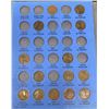 Image 2 : Set of 62 different U.S. Lincoln Cents 1909 – 1940S. Housed in a blue Whitman folder.