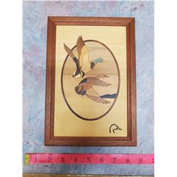 Ducks Unlimited inlayed wood picture