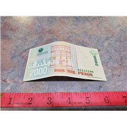 columbia bill 2000 pesos
