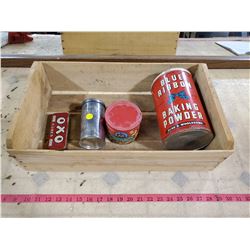 grape box w/ tins (blue ribbon, oxo, etc)