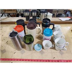 lot of coffee cups & mugs