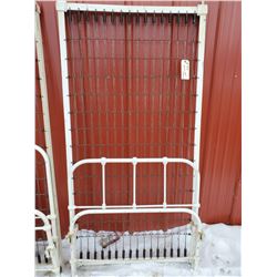 metal bed frame, headboard, footboard (single)