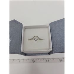 Heart shaped promise ring with box