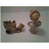 Image 2 : Porcelain figurines, chariot and lady with roses bust