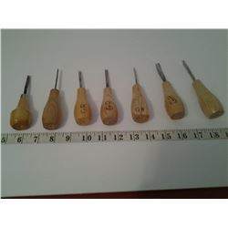 7 chisels/woodworking tools