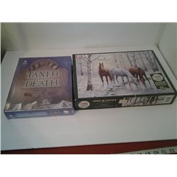 2 puzzles, horses and 'taxed to death'