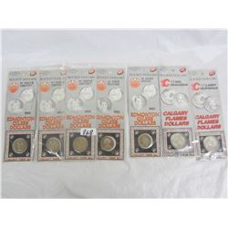 Lot of 7 Oilers 1983 Hockey Coins