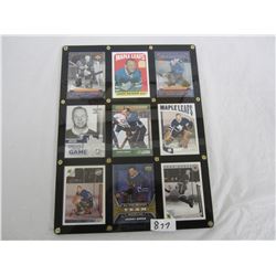 9 Johnny Bower cards in screw down