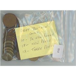 40 Great Britain Coins
