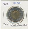 Image 1 : 1952 - 2002 Toonie with Dot in H of Elizabeth