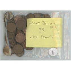 70 Great Britain New Penny Coins