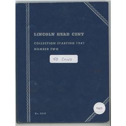 50 United States Pennies in Whitman Folder