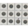 Image 2 : 12 Canadian Nickel Fifty Cent Coins