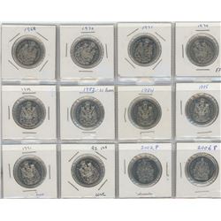 12 Canadian Nickel Fifty Cent Coins