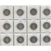 Image 1 : 12 Canadian Nickel Fifty Cent Coins