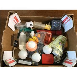 Lot Of Various lights (light bulbs, dice clock, wall lights)